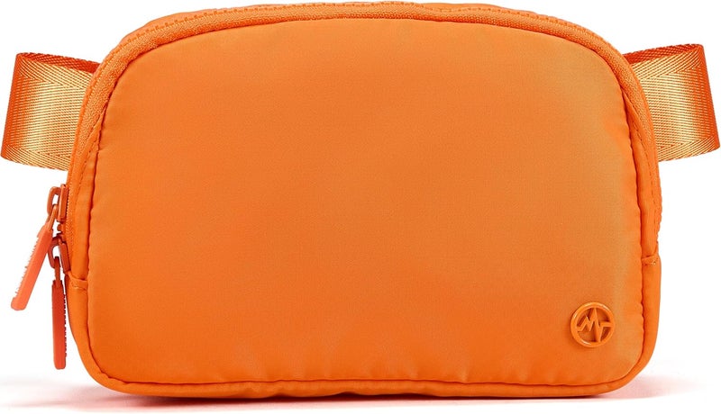 Pander Two Way Zipper Fanny Pack Nylon Everywhere Belt Bag for Women, Water Repellent Waist Packs, Crossbody Bags with Adjustable Strap (Dark Orange). - Image 1